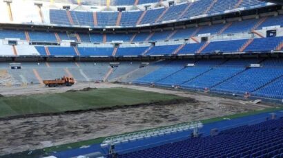 ESTADIO SANTIAGO BERNABÉU LUCE IRRECONOCIBLE
