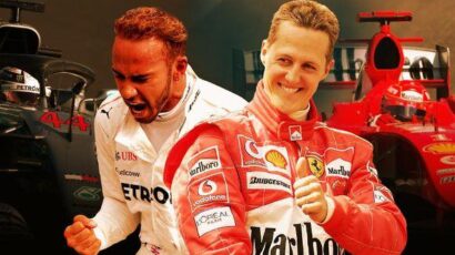 HAMILTON MUY CERCA DE SCHUMACHER