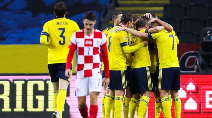 LA SELECCIÓN DE SUECIA LE GANÓ POR 2-1 A SU SIMILAR DE CROACIA