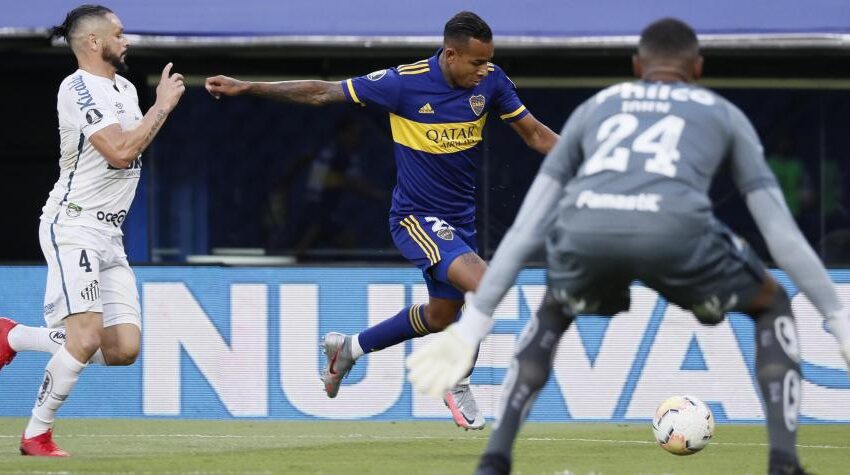 BOCA Y SANTOS IGUALAN EN EL PARTIDO DE IDA