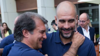 GUARDIOLA ELOGIA A JOAN LAPORTA