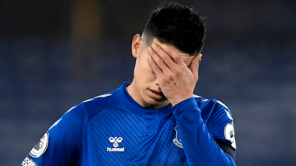 SIGUEN LAS CRÍTICAS A JAMES RODRÍGUEZ EN EL EVERTON