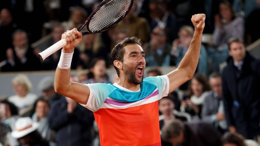 CILIC DESPIDE A MEDVEDEV DE ROLAND GARROS