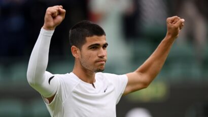 ALCARAZ ESCAPA DE STRUFF EN WIMBLEDON