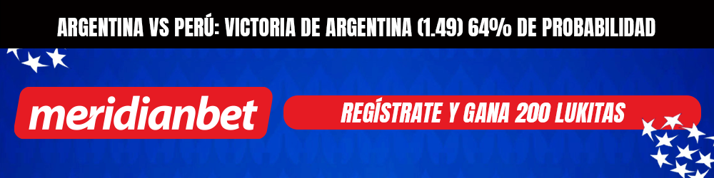 Argentina vs Perú pronóstico meridianbet