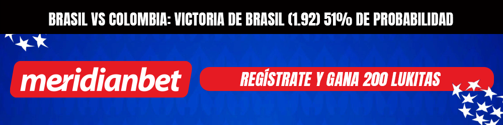 Brasil vs Colombia pronóstico Meridianbet