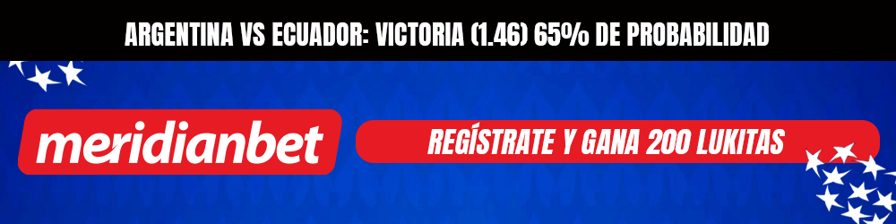Argentina vs Ecuador pronóstico Meridianbet