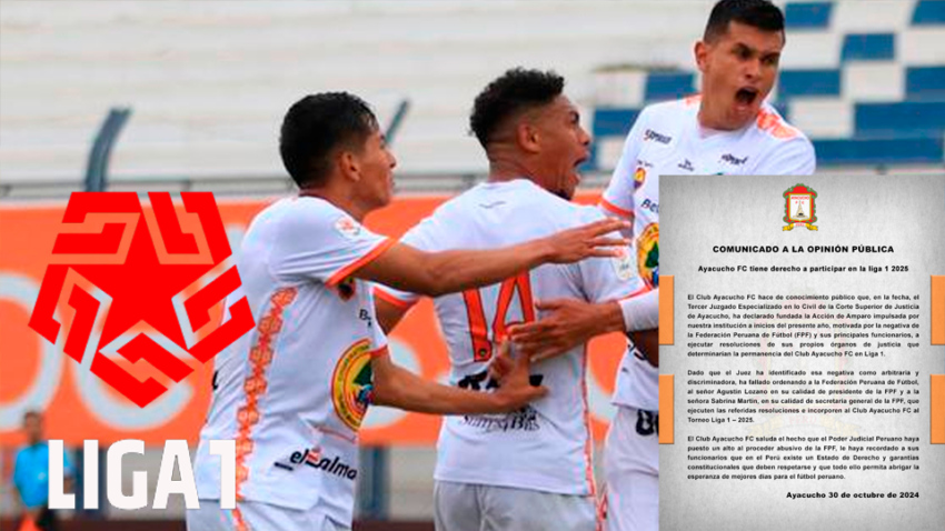 AYACUCHO FC REGRESARÍA A LA PRIMERA DIVISIÓN GRACIAS A JUSTICIA PERUANA