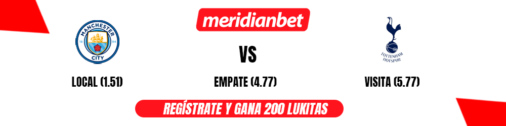Manchester City vs Tottenham Pronóstico Meridianbet