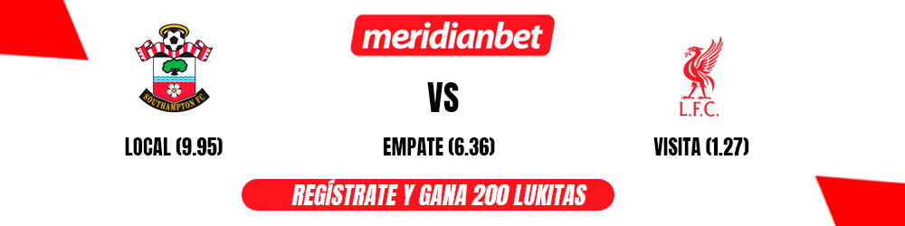 Southampton vs Liverpool Pronóstico Meridianbet