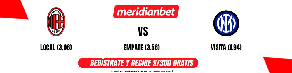 AC Milan vs Inter - Cuotas Meridianbet