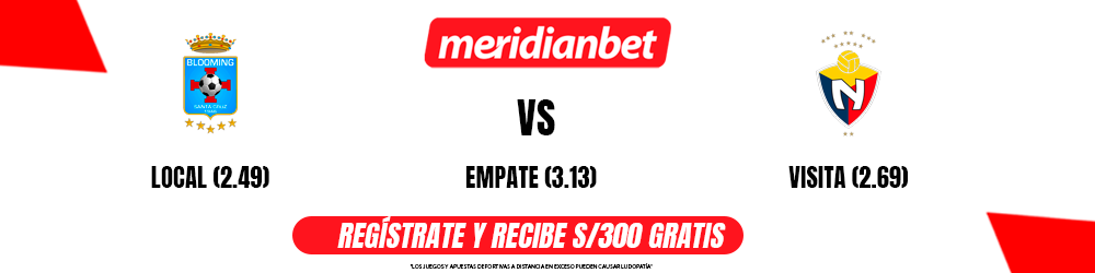 Cuotas Blooming vs El Nacional. Meridianbet