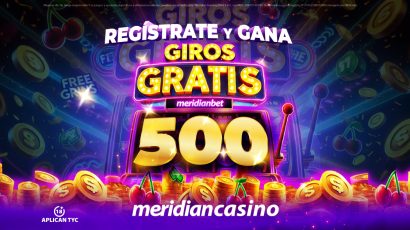 ¡Llévate 500 giros sin sorteos registrándote en Meridian Casino!