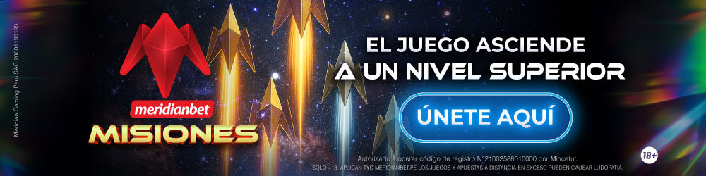 Banner promocional de Perú Misiones de Meridianbet