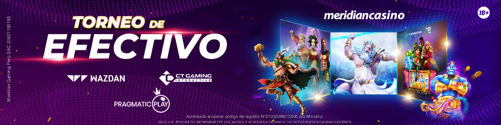 Banner promocional de Torneo de Efectivo de Meridian Casino