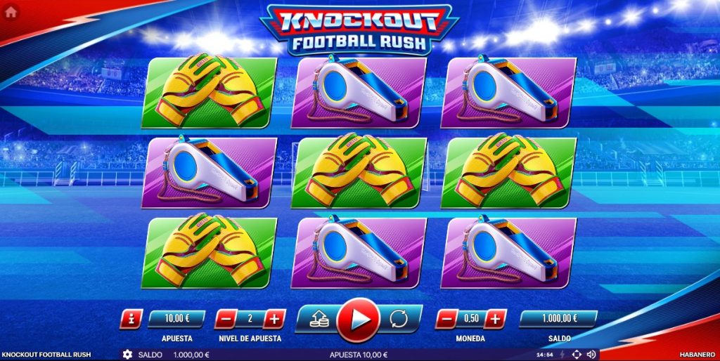 Pantalla de juego de Knockout Football Rush