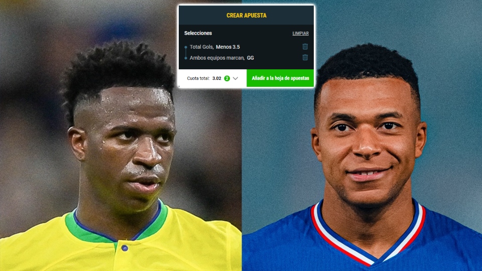 Cuotas de Brasil vs. Francia por amistoso. 