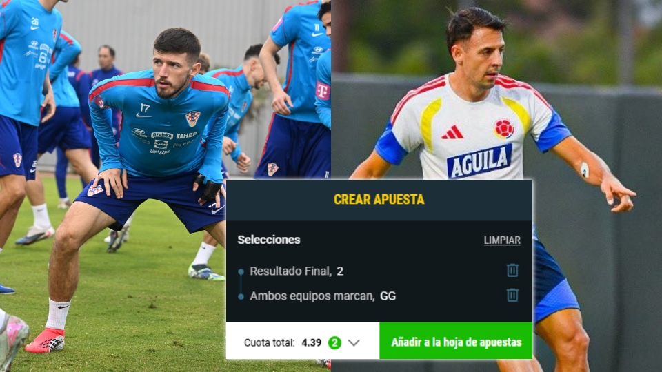 Cuotas de Croacia vs. Colombia por amistoso.