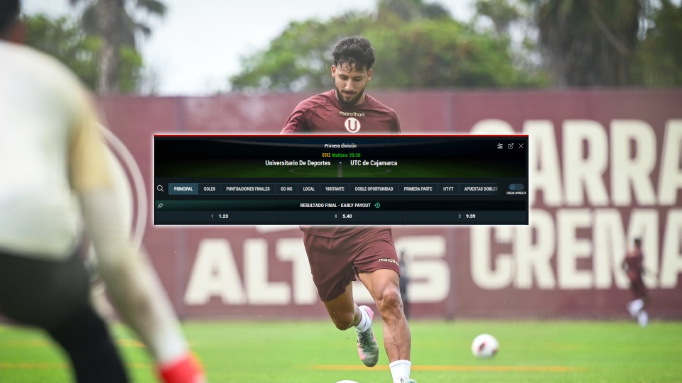 Cuotas de Universitario vs. UTC por Liga 1 Perú.