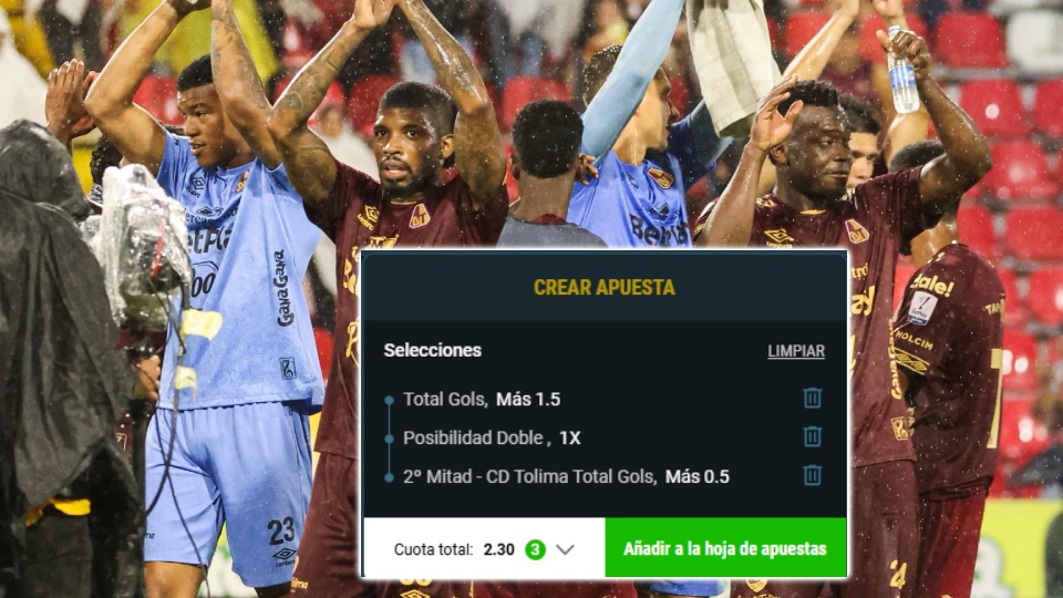 Cuotas de Tolima vs. Universitario por Copa Libertadores.